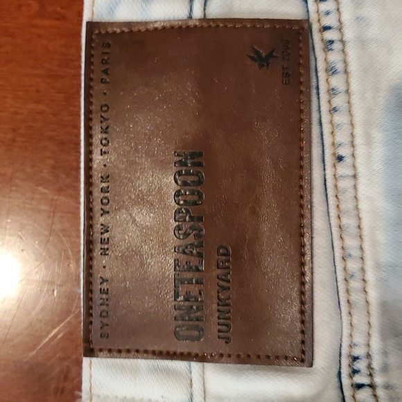 Revolve One Teaspoon Light Blue High-Low Mini Skirt. Size 26. - Picture 3 of 5